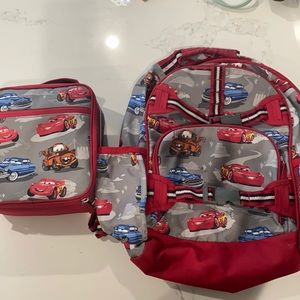 Pottery Barn Kids CARS backpack and lunchbox set